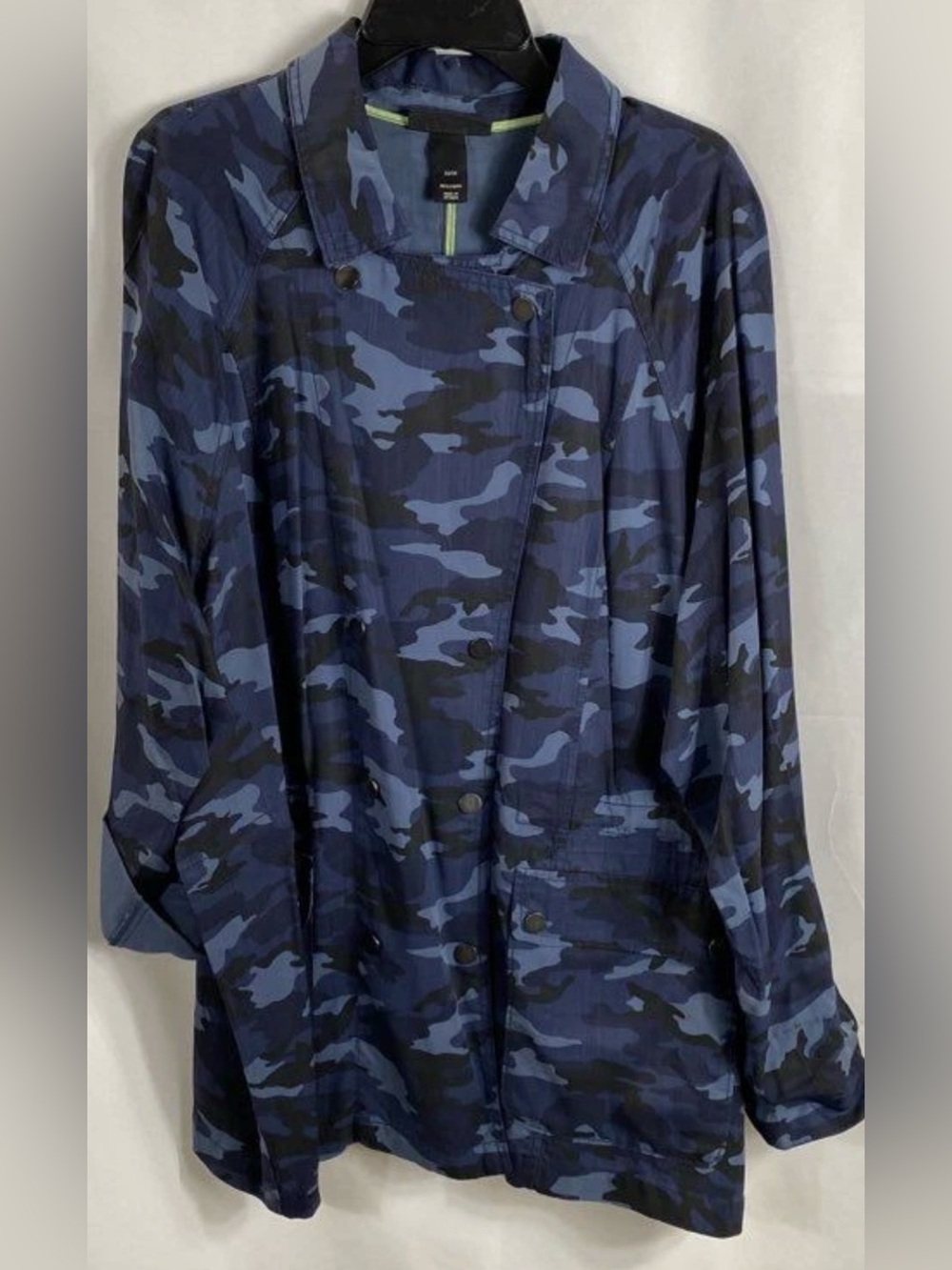 Lane Bryant 18/20 Navy Blue Camo Button Jacket